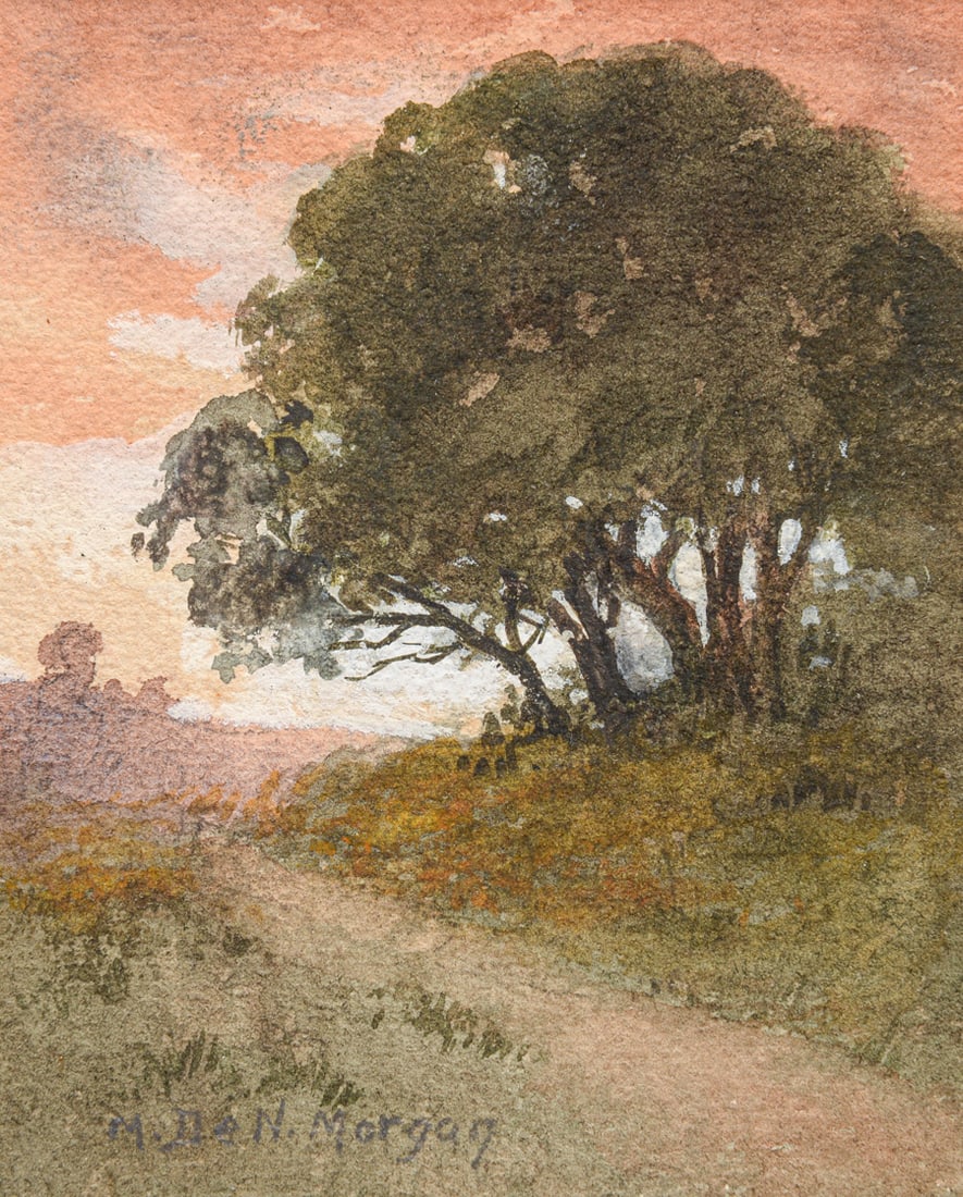 Mary de Neale Morgan (1868-1948) Northern California Oak Tree Watercolor c1910 (1 of 5)