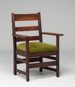 L&JG Stickley Ladderback Armchair c1905-1907