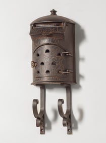 Arts & Crafts Period Iron & Brass Mailbox c1920