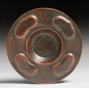 Gustav Stickley Hammered Copper Spade Tray c1905