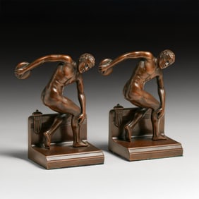 Jennings Brothers - Bridgeport, CT Copper-Clad Bookends 1924