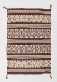 Vintage Wide Ruins Navajo Rug c1970s