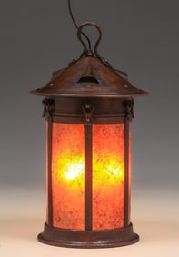 Roycroft Grove Park Inn Asheville, NC Hammered Copper & Mica Outdoor Lantern 1913