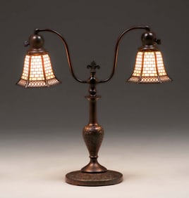 Handel Double Bridge Table Lamp c1910s
