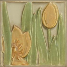 Rookwood Faience Tulip Tile c1915-1920