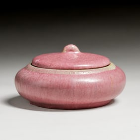 Rare Fulper Matte Pink Covered Bowl c1917-1920