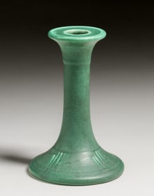 Rookwood Pottery #318 Matte Green Z-Line Candlestick 1904
