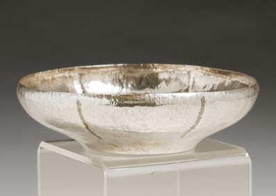 Ralph Orion Grimm (1889-1935) Walter Reed General Hospital Silver-Plated Hammered Copper Bowl c1920s