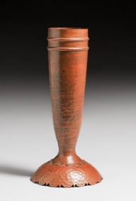 Arts & Crafts Period Hammered Copper Riveted Vase c1910