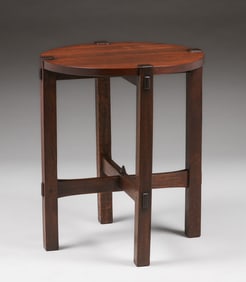 Early Gustav Stickley #436 Oak Lamp Table c1902