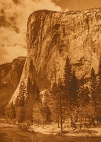 Arthur C. Pillsbury Orotone Photo of Yosemite El Capitan c1910