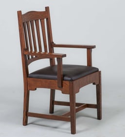 Early Gustav Stickley #1289a "Bungalow" Armchair c1900