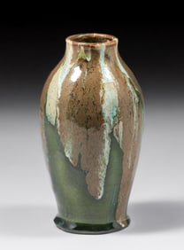 Dedham Pottery Hugh Robertson Chinese Green Flambe Vase c1890s