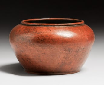 Early Dirk van Erp Hammered Copper Vase c1909-1910