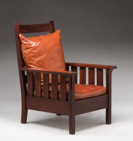 Gustav Stickley #324 Slatted Armchair c1910