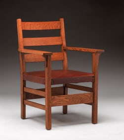 Gustav Stickley #306A Ladder Back Armchair c1910