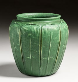 Grueby Pottery Matte Green Vase c1900