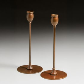 Jarvie – Chicago “Alpha?? Bronze Candlesticks c1910