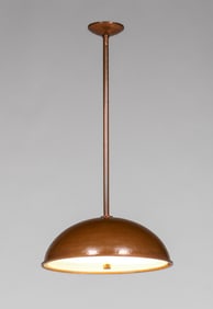 Dirk van Erp Hammered Copper Hanging Light c1950s