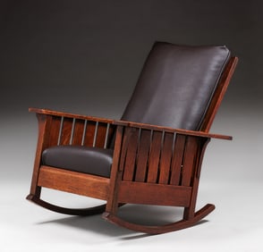 L&JG Stickley #475 Slatted Rocker c1908-1912