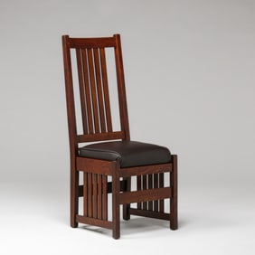 L&JG Stickley Tallback Slatted Side Chair c1908-1912