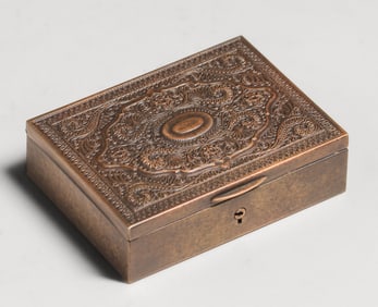 Early Erhard & Sohne German Brass Jewelry Box c1890s