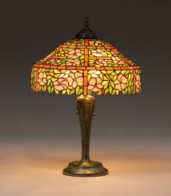 Large Unique – Brooklyn, NY Leaded Glass Lamp c1910