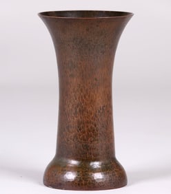 Dirk van Erp Hammered Copper Flared Vase c1915