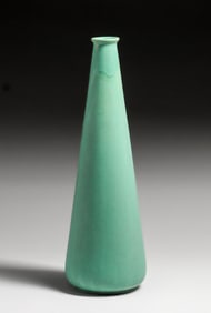 Teco Pottery #72 Prairie School Matte Green Weed Vase c1910