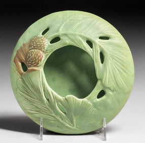 Rookwood Pottery #1214 Pinecone Cutout Bowl 1905