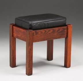 Stickley Brothers Oak Footstool c1910