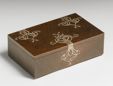 Early Heintz Sterling on Bronze Humidor Box c1912