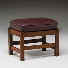 L&JG Stickley Oak Footstool c1910