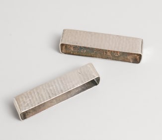 Pair Lebolt Hammered Sterling Silver Napkin Rings c1920s
