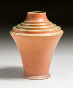 Roseville Pottery #395-10 Futura Stepped Urn Vase c1928