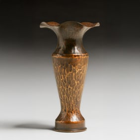 Dirk van Erp Hammered Brass Artillery Shell Casing Vase c1902-1908