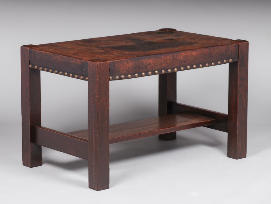 Early L&JG Stickley Onondaga #342 Leather-Top Library Table c1902-1904 (1 of 5)