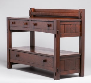 Early Gustav Stickley #955 Massive Two-Drawer Buffet c1902