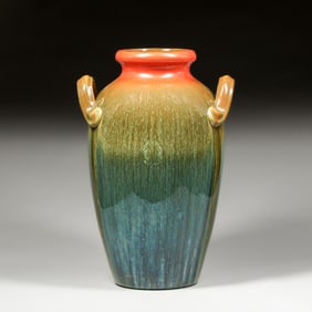 Stangl Sunburst Hand Thrown Two-Handled Vase after 1929