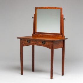 Gustav Stickley #914 Two-Drawer Vanity c1910