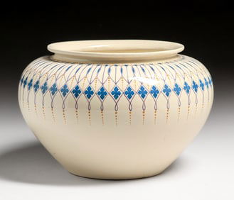 Amphora, Oegstgeest, Holland Theodorus Verstraaten Geometric Art Nouveau Jardiniere c1910