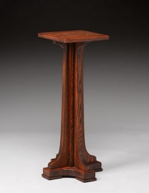 Limbert #269 Square Oak Pedestal c1910