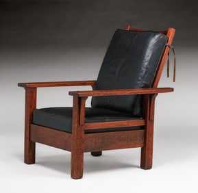 L&JG Stickley Fixed-Back Morris Chair c1905-1907
