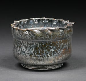 George Ohr - Biloxi, MS Glazed Earthenware Vase c1897-1900