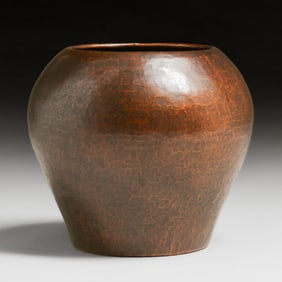 Dirk van Erp Hammered Copper Vase c1911-1912