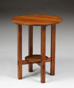 Lifetime Furniture Co 24"d Lamp Table c1910