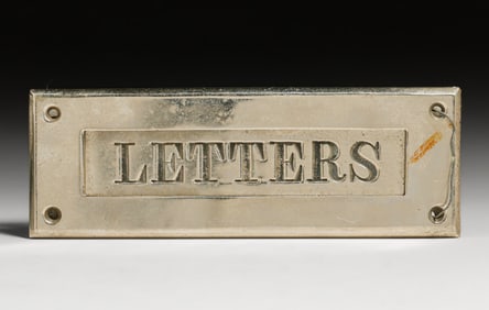 "Letters" Vintage Chrome Mailslot c1920s
