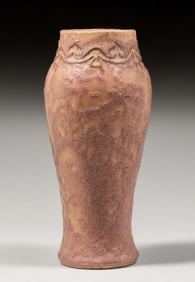 Arequipa Pottery Squeeze-Bag Volcanic Matte Brown Vase c1912