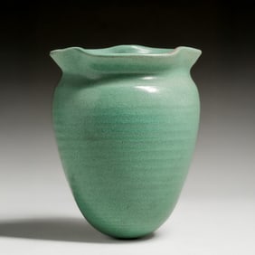 Marblehead Pottery Green Wall Pocket Vase c1910s