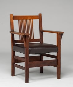 Gustav Stickley Spindled Armchair c1910